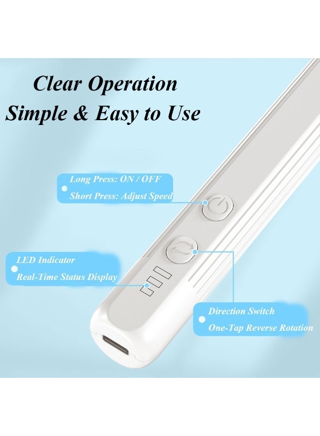 مثقاب أظافر لاسلكي قابل للشحن – مبرد أظافر كهربائي متعدد السرعات للأظافر الأكريليك والجل والطبيعية – أداة للعناية بالمانيكير والباديكير - Image 4